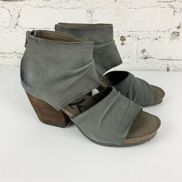 OTBT Patchouli Grey Sandal Ankle Bootie Heeled 6.5 - Picture 5 of 11